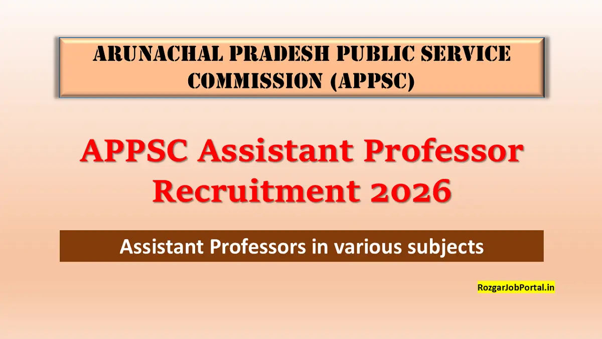 APPSC Assistant Professor Recruitment 2026