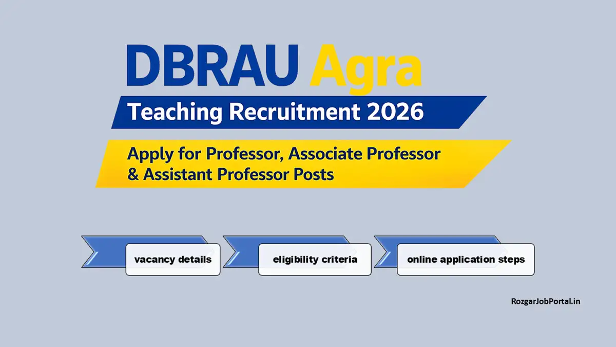 DBRAU Agra Teaching Recruitment 2026 notification feature image