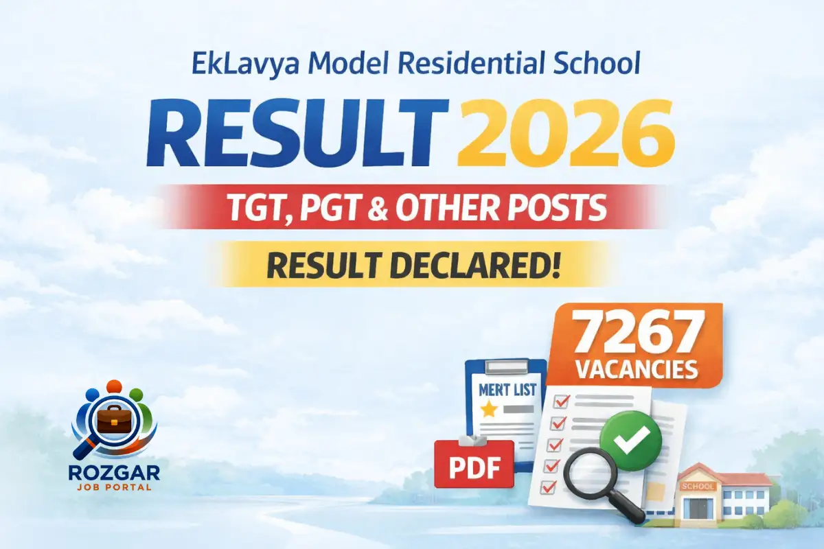 EkLavya Model Residential School Result 2026 for TGT PGT and Other Posts
