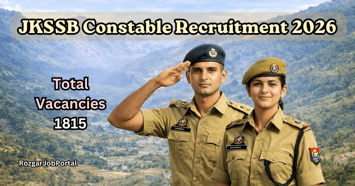 JKSSB Constable (Executive) Recruitment 2026 – Apply Online for 1815 Posts