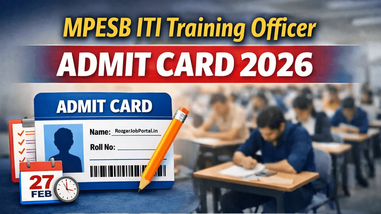MPESB ITI Training Officer Admit Card 2026 Download and Exam Date Details Image