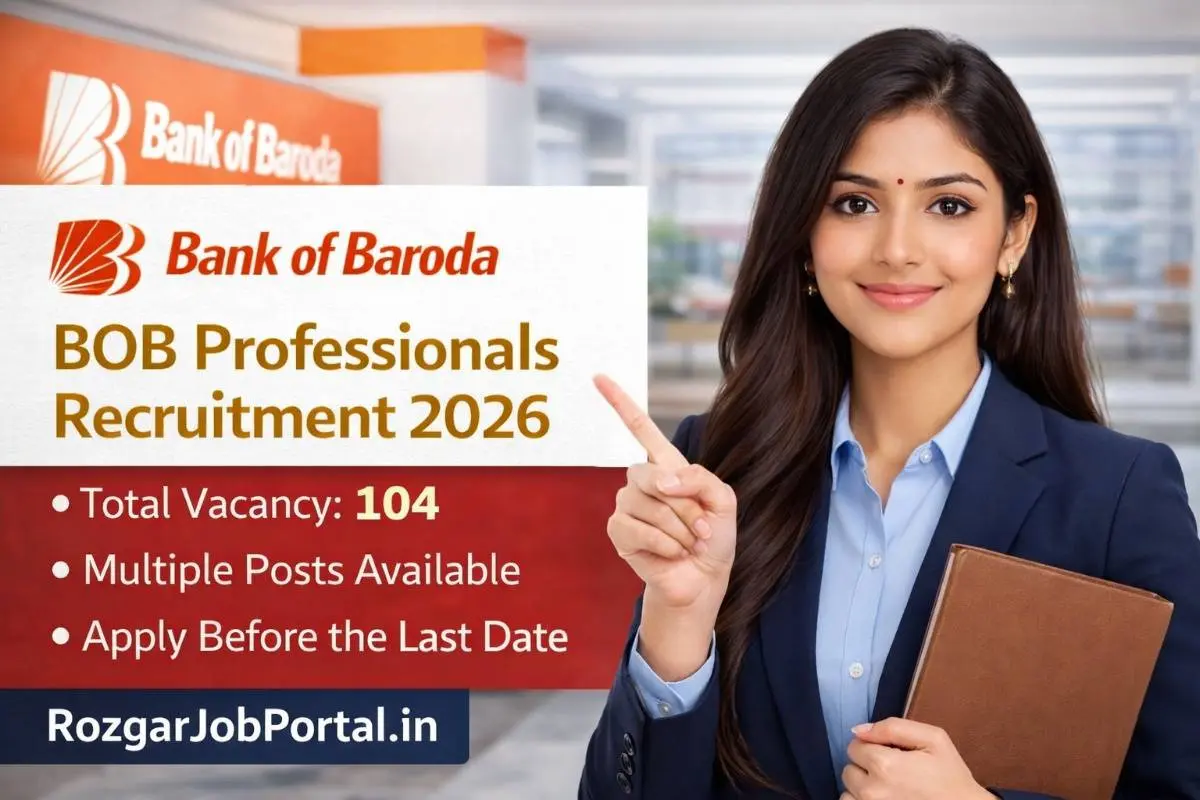 BOB Professionals Recruitment 2026 Bank of Baroda Vacancy 104 Posts