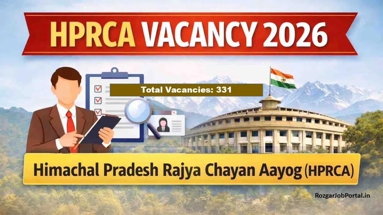 HPRCA Vacancy 2026 for 331 Various Posts 3 HPRCA Vacancy 2026 for 331 various posts under Himachal Pradesh Rajya Chayan Aayog