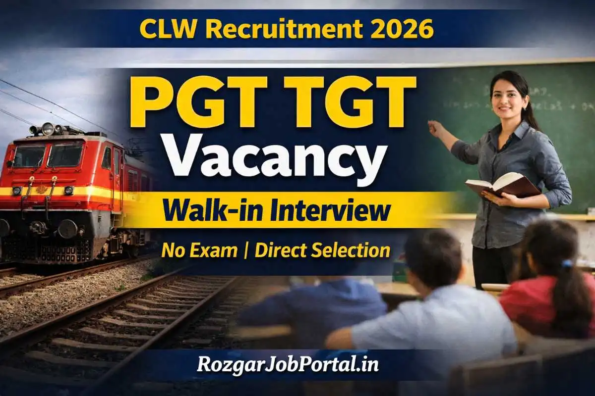 CLW PGT TGT Vacancy 2026 Walk in Interview Railway Teacher Recruitment