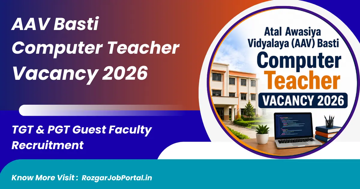 AAV Basti Computer Teacher Vacancy 2026