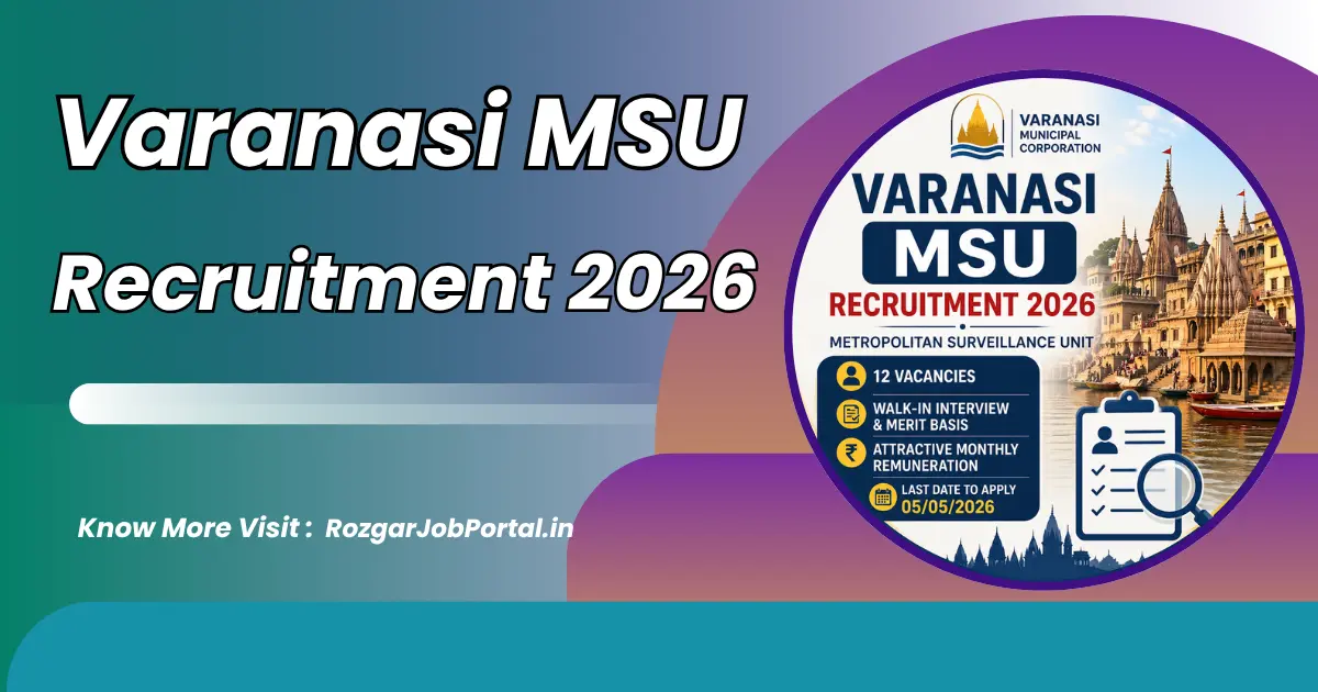 Varanasi MSU Recruitment 2026