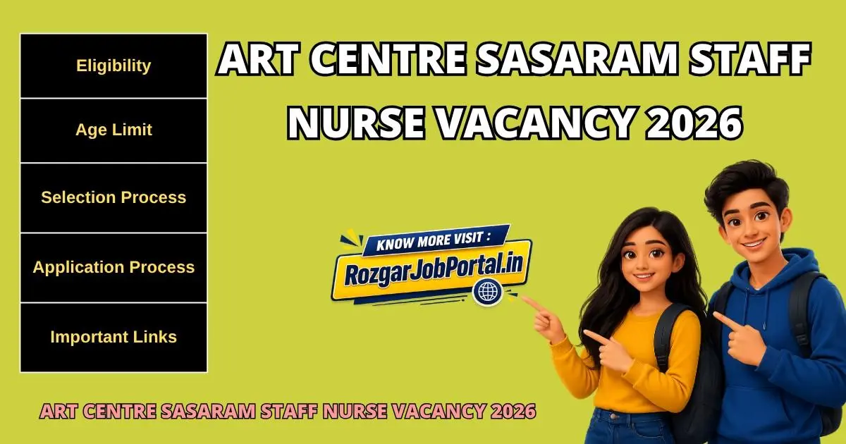 ART Centre Sasaram Staff Nurse Vacancy 2026