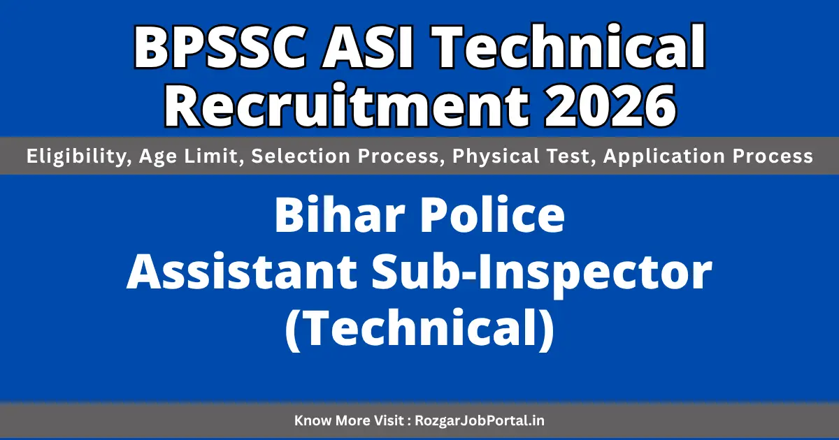 BPSSC ASI Technical Recruitment 2026 feature image