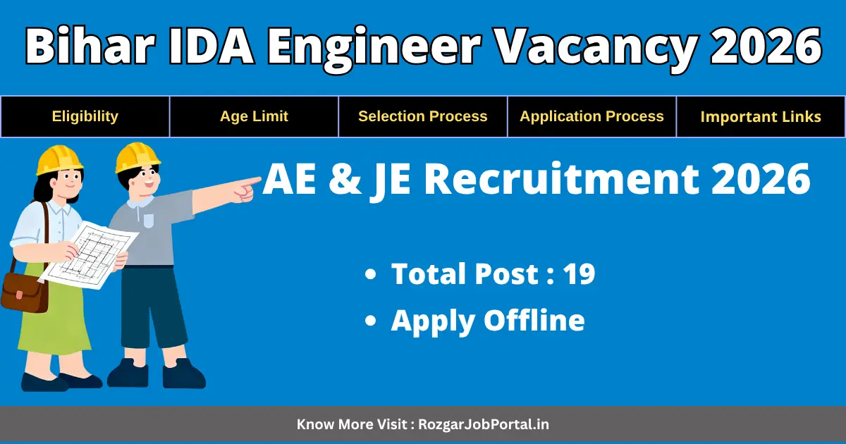 Bihar IDA Engineer Vacancy 2026 feature image