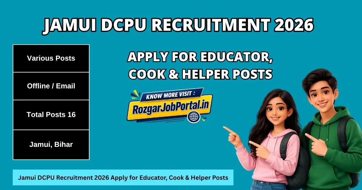 Jamui DCPU Recruitment 2026 feature image