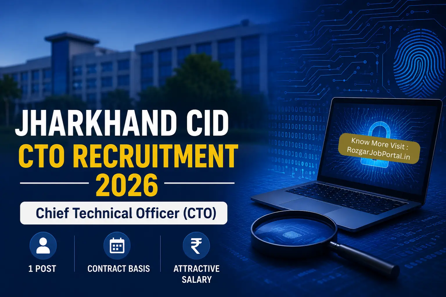 Jharkhand CID CTO Recruitment 2026 feature image