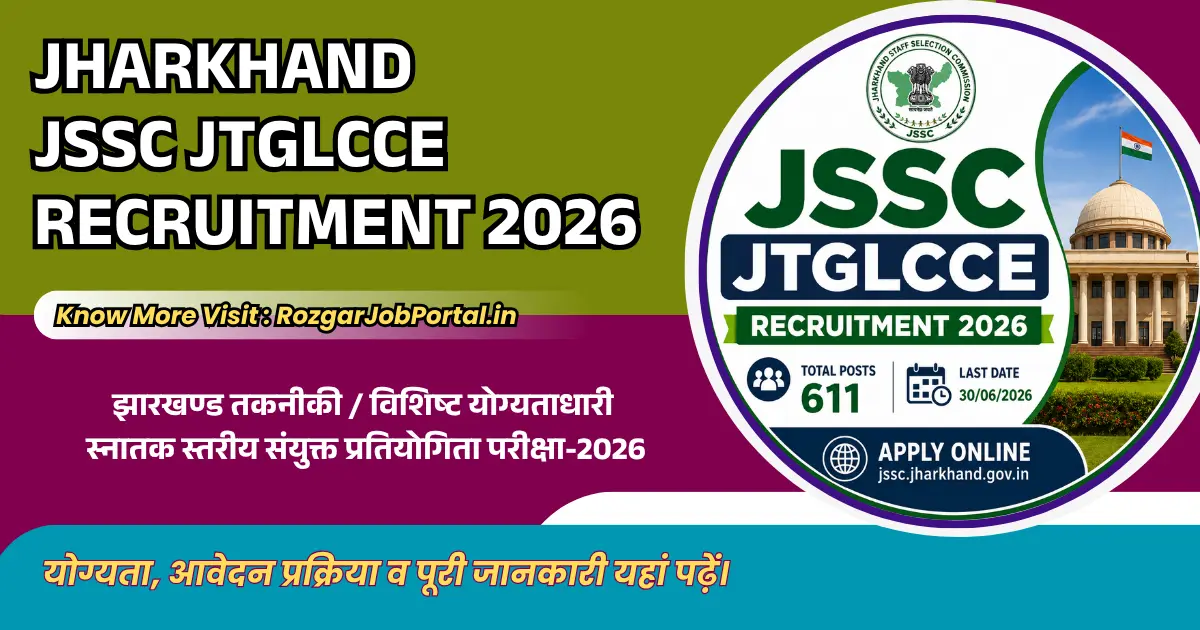 Jharkhand JSSC JTGLCCE Recruitment 2026