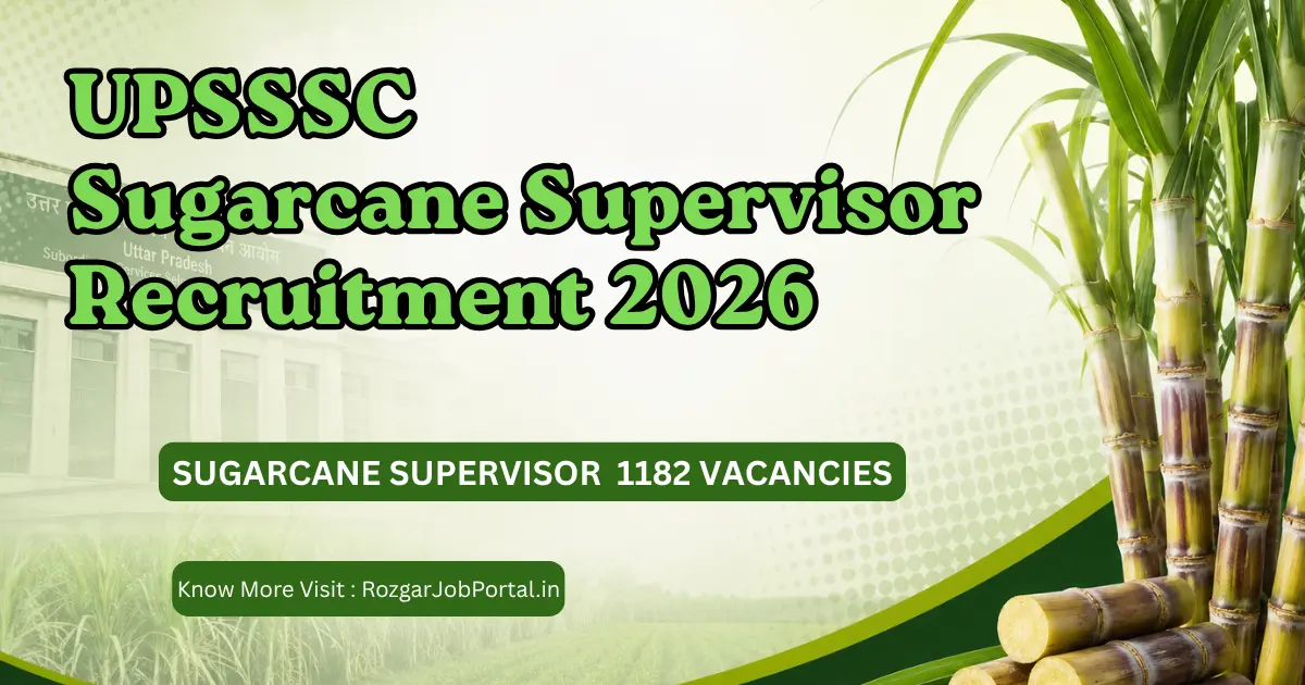 UPSSSC Sugarcane Supervisor Recruitment 2026 Feature Image