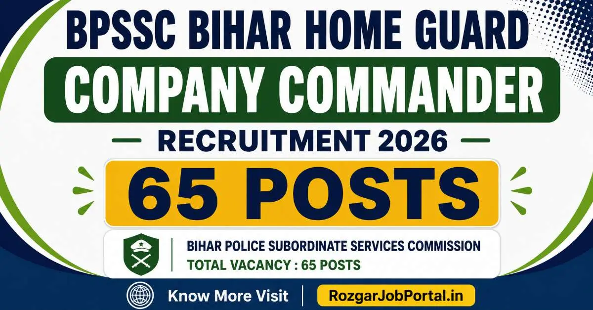 BPSSC Bihar Home Guard Company Commander Vacancy 2026
