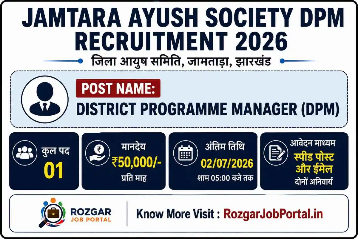 Jamtara AYUSH Society DPM Recruitment 2026