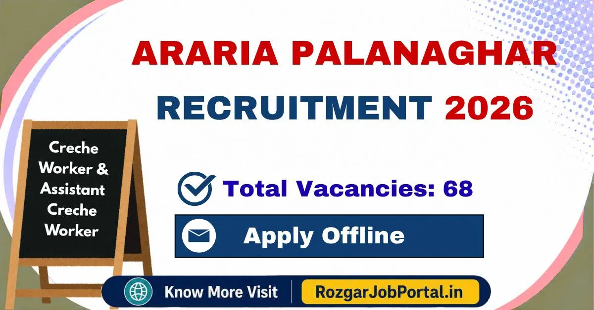Araria Palanaghar Recruitment 2026