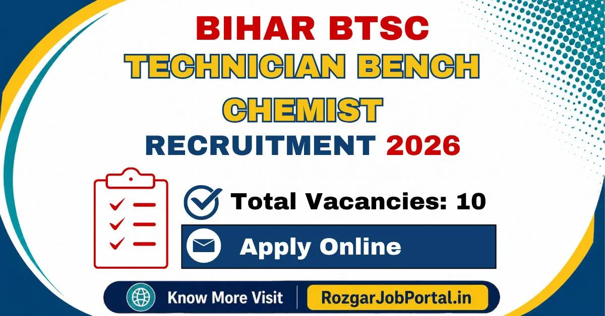 BTSC Technician Bench Chemist Recruitment 2026 feature image