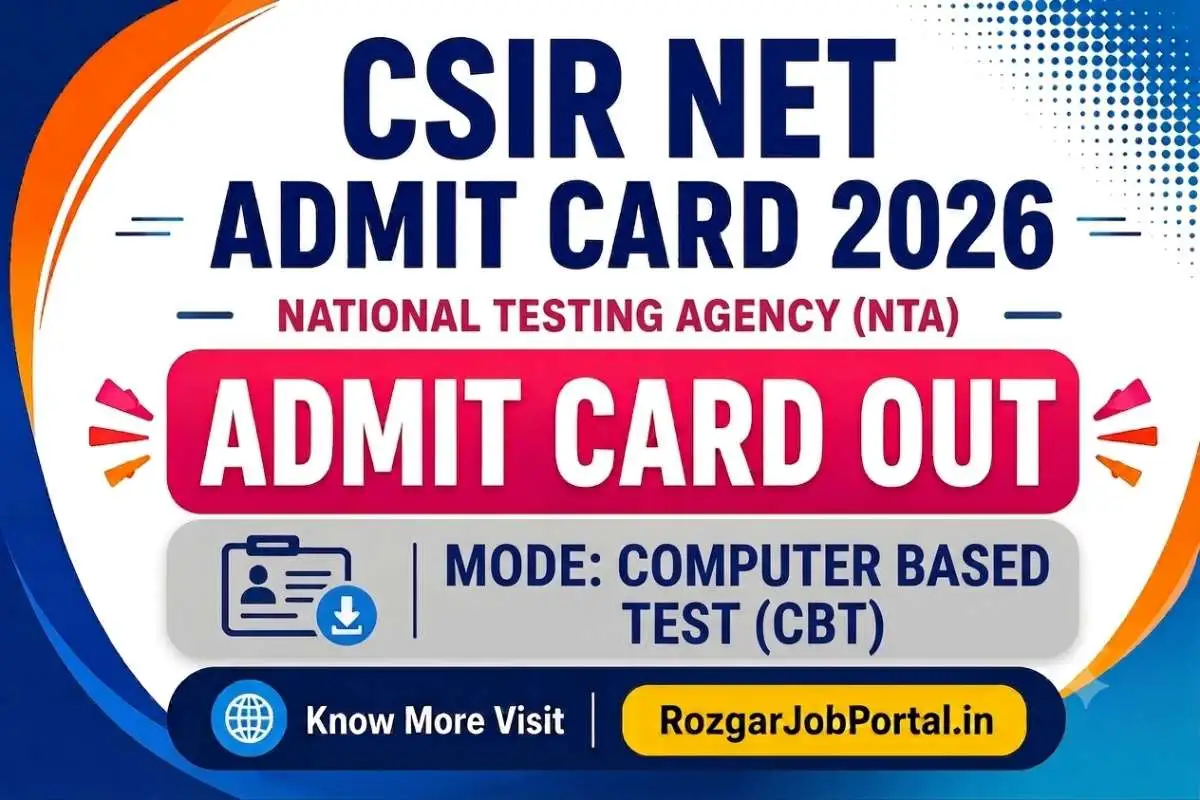 CSIR NET Admit Card 2026 Out