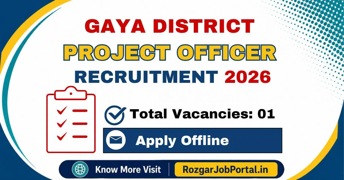Gaya District Project Officer Recruitment 2026 feature image.