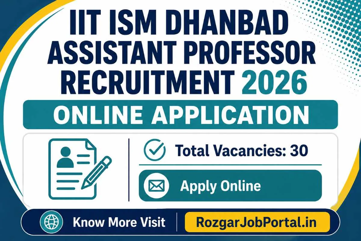 IIT ISM Dhanbad Assistant Professor Recruitment 2026 feature image.