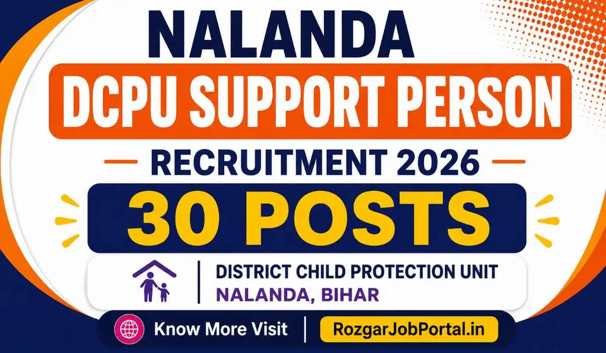 Nalanda DCPU Support Person Recruitment 2026
