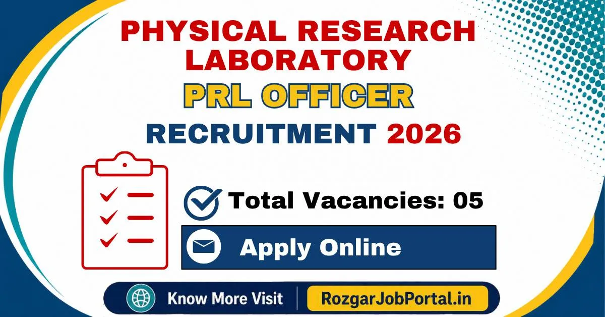 PRL Officer Recruitment 2026 feature image