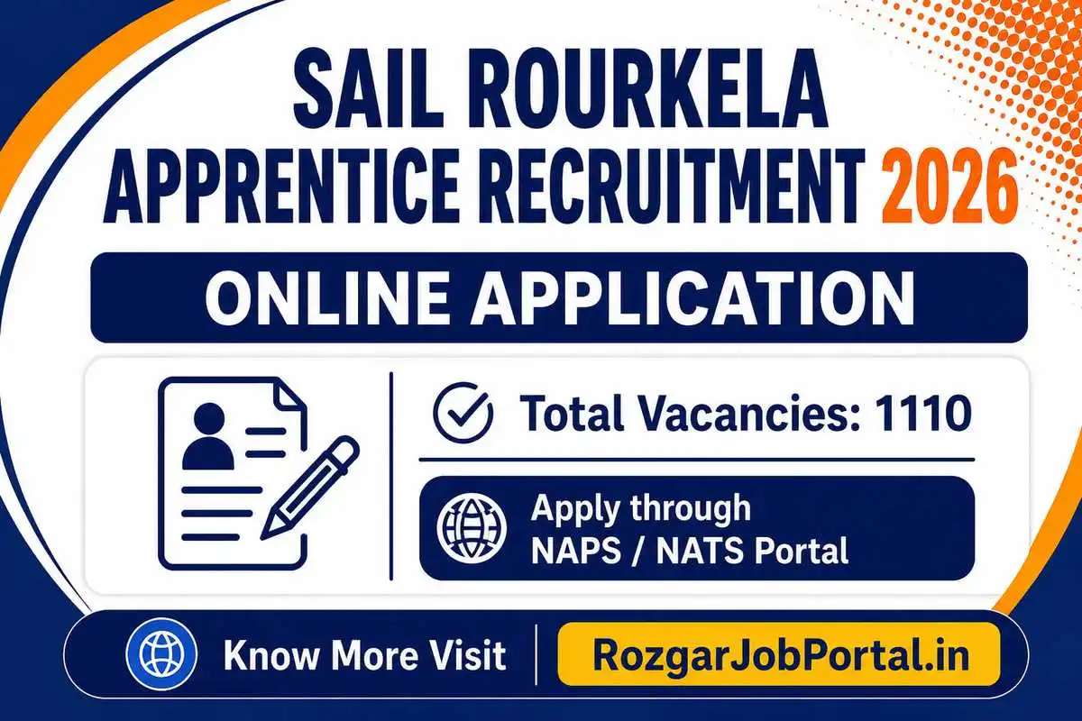 SAIL Rourkela Apprentice Recruitment 2026: Apply Online for 1110 Apprentice Posts