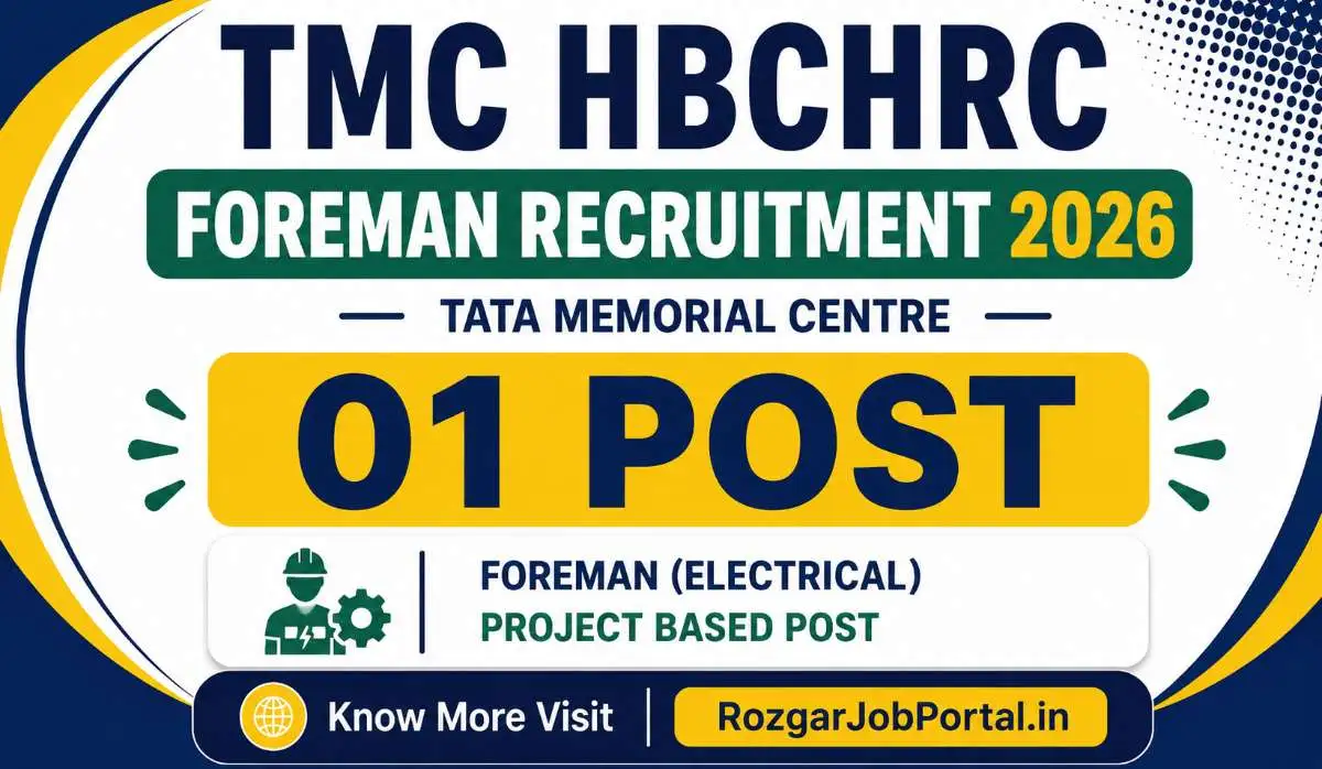 TMC HBCHRC Foreman Recruitment 2026
