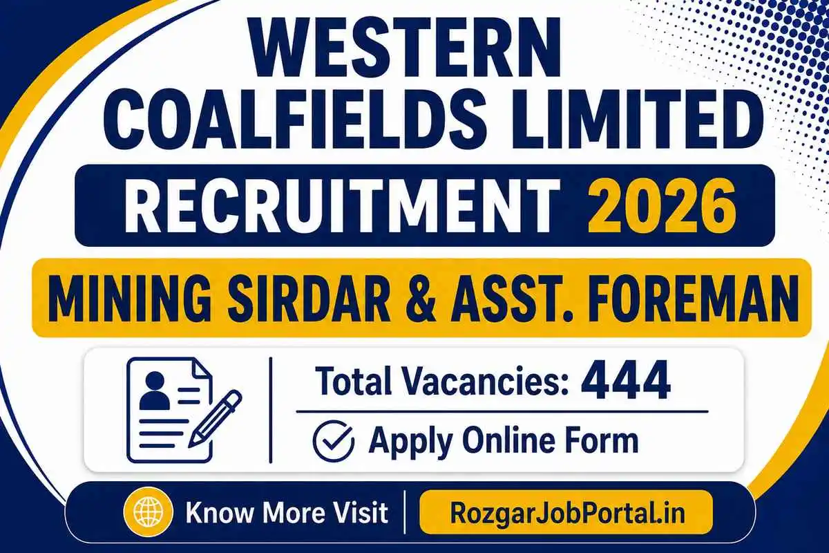 WCL Western Coalfields Limited Recruitment 2026