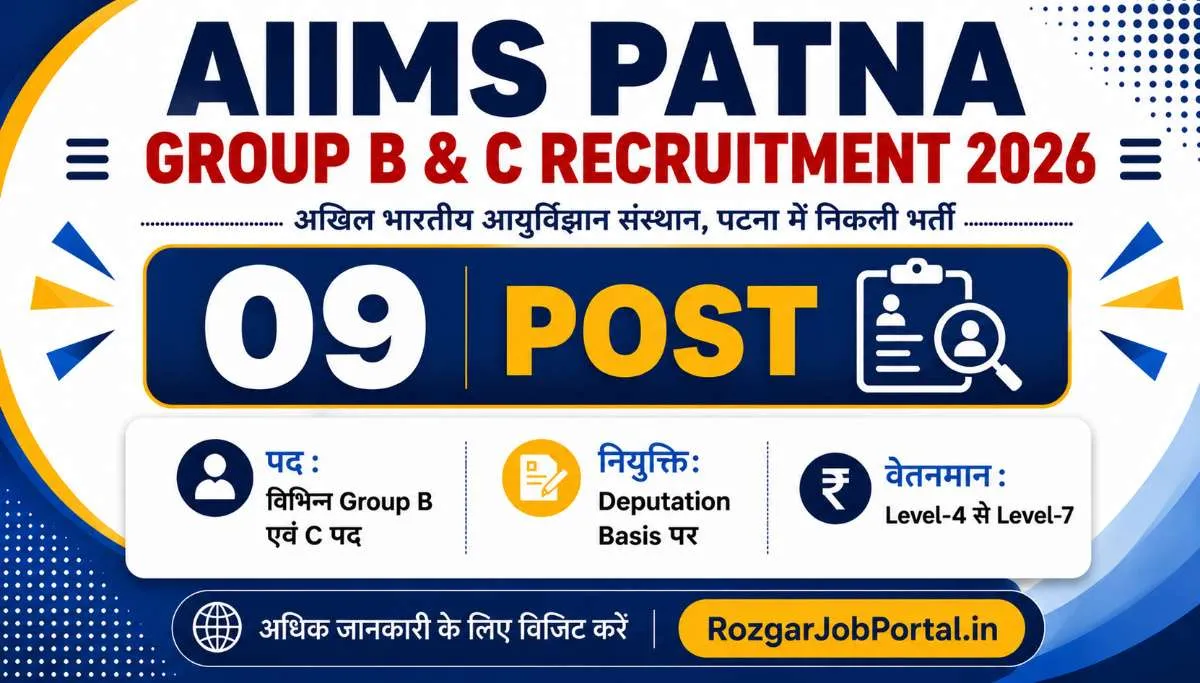AIIMS Patna Group B & C Recruitment 2026 – 09 Posts