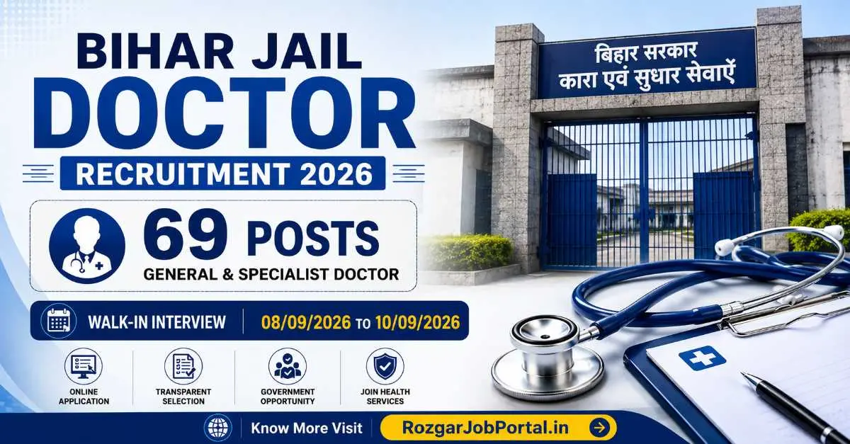 Bihar Jail Doctor Recruitment 2026