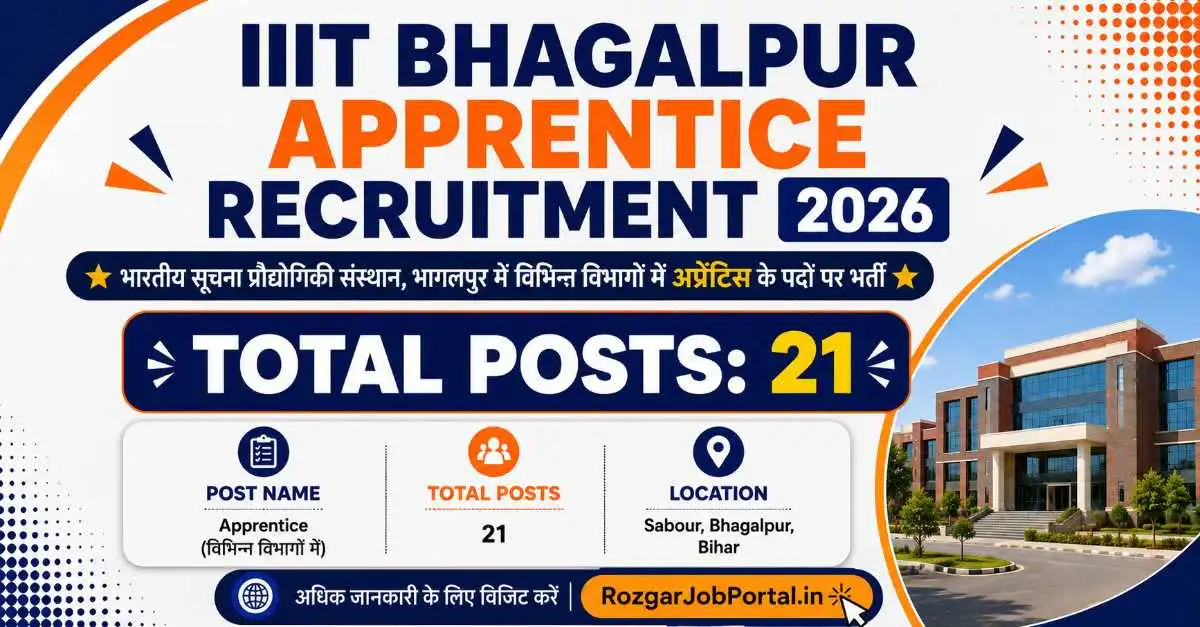 IIIT Bhagalpur Apprentice Recruitment 2026 – 21 Posts