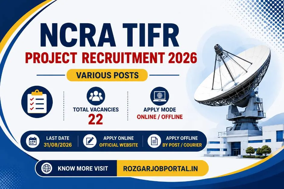 NCRA TIFR Project Recruitment 2026 Apply Online Offline for 22 Various Posts