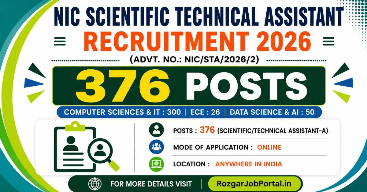 NIC Scientific Technical Assistant Recruitment 2026