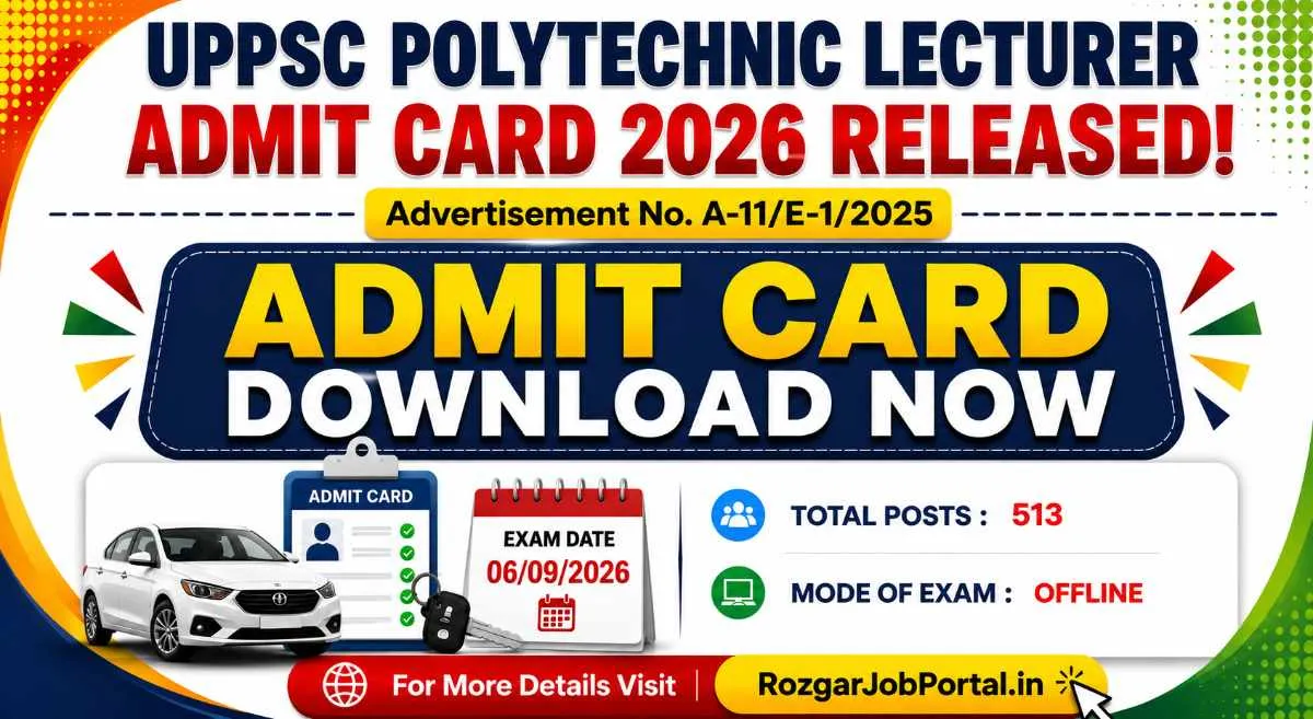 UPPSC Polytechnic Lecturer Admit Card 2026 released with exam date and download details