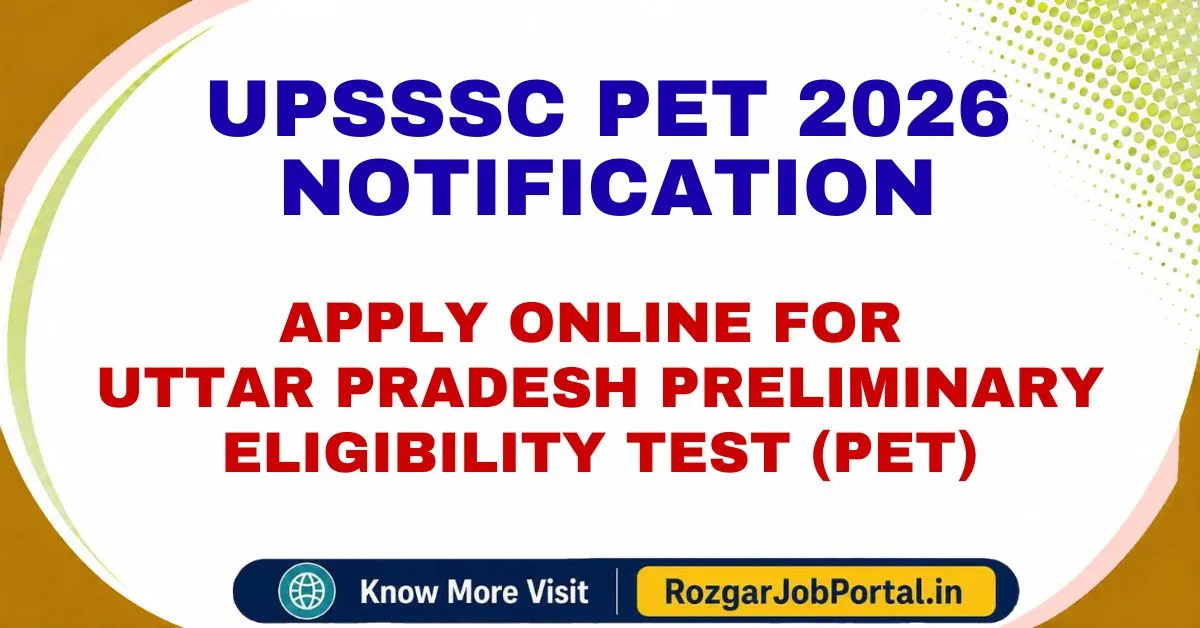 UPSSSC PET 2026 Notification