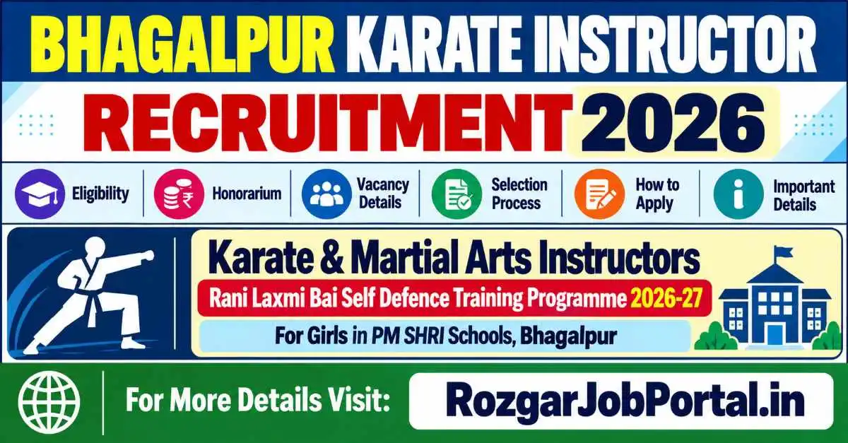 Bhagalpur Karate Instructor Recruitment 2026 – Karate and Martial Arts Instructor