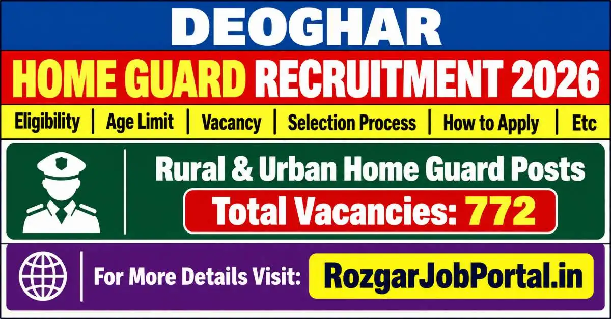 Deoghar Home Guard Recruitment 2026 – 772 Rural and Urban Home Guard Vacancies