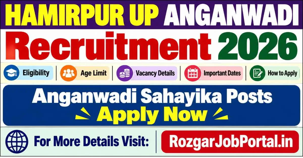 Hamirpur UP Anganwadi Sahayika Recruitment 2026 – Anganwadi Sahayika Posts