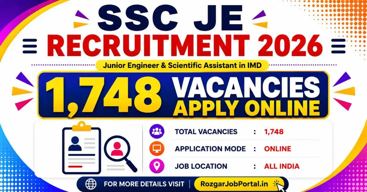 SSC JE Recruitment 2026 – 1,748 Vacancies Apply Online