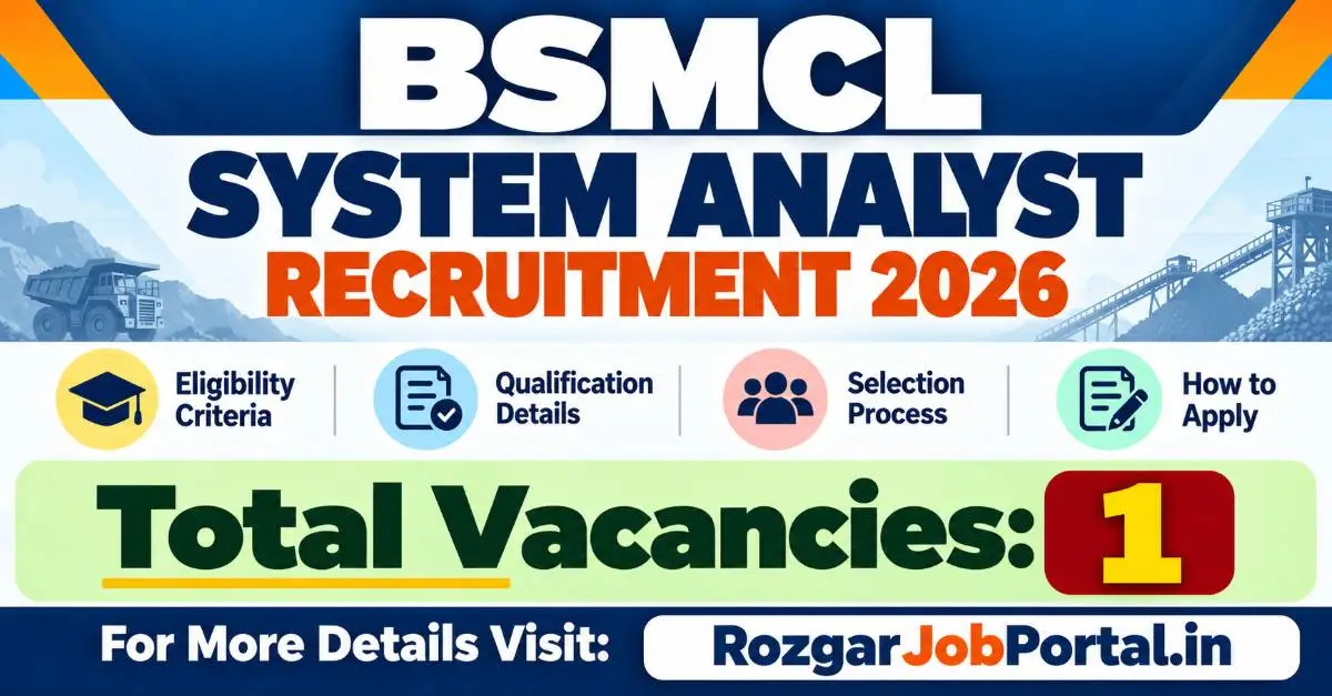 BSMCL System Analyst Recruitment 2026 – 1 Vacancy