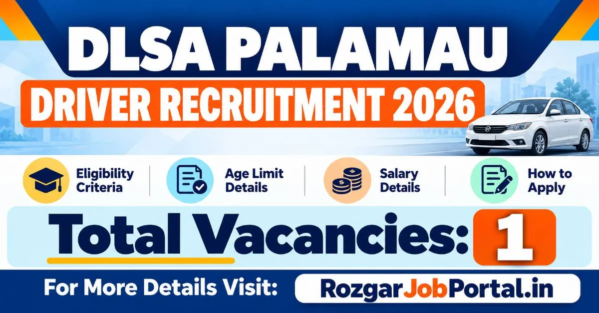 DLSA Palamau Driver Recruitment 2026 – Driver Vacancy