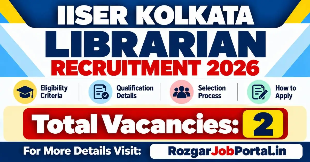 IISER Kolkata Librarian Recruitment 2026 for 2 vacancies
