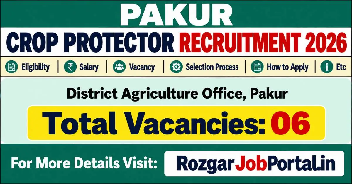 Pakur Crop Protector Recruitment 2026 – 06 Crop Protector Vacancies