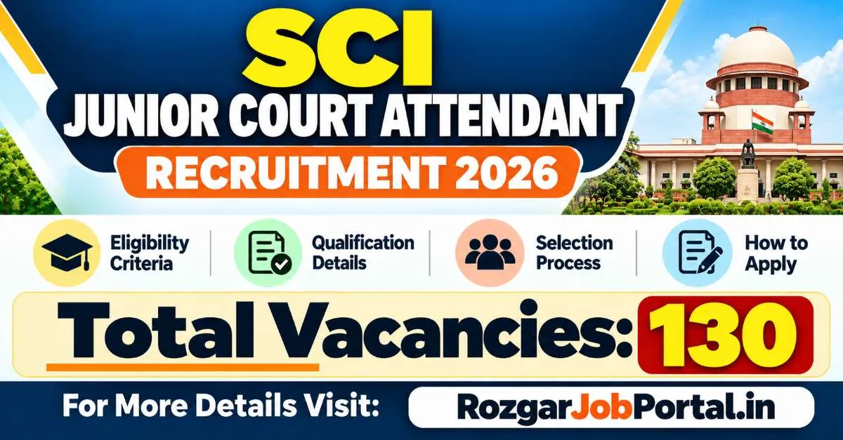 SCI Junior Court Attendant Recruitment 2026 – 130 Vacancies