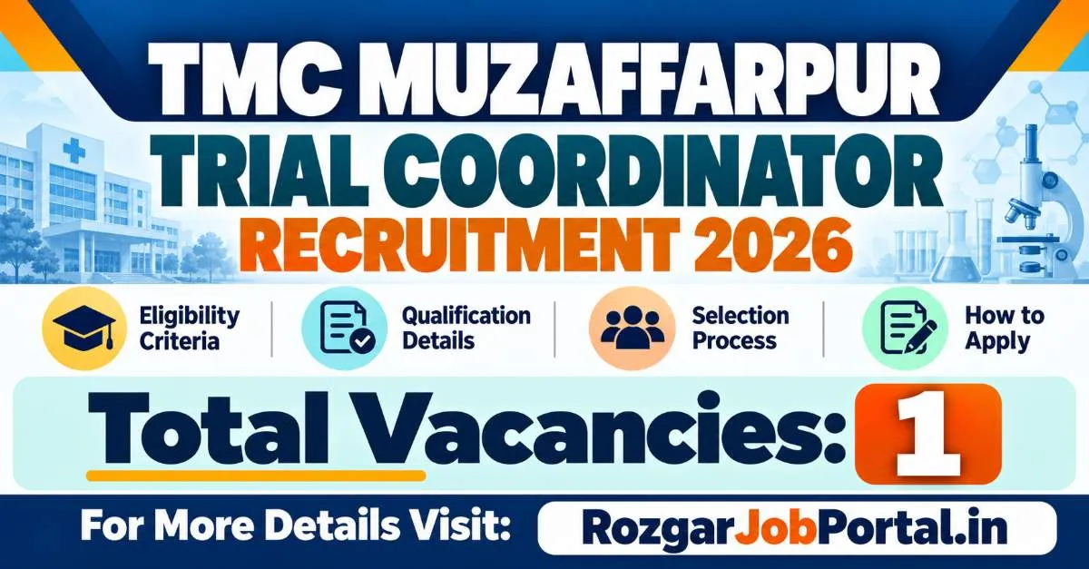 TMC Muzaffarpur Trial Coordinator Recruitment 2026 – 1 Vacancy